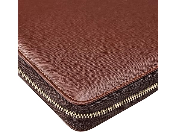 Gallaway Leather Genuine Leather Zippered Portfolio Organizer