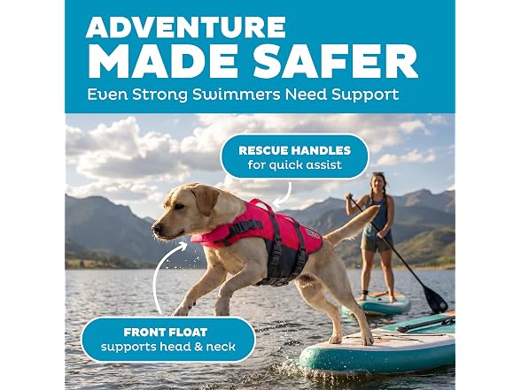 Outward Hound Granby Splash Pink Dog Life Jacket