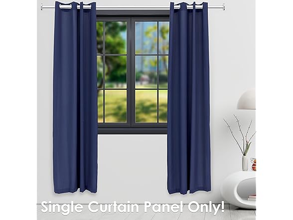 Sunnydaze Decor Curtain Panel, 52x96, Blue
