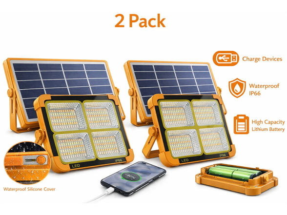 Hakol BH-1033-2 PACK Portable LED Solar Light 100W