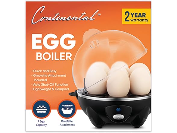 Continental Electric Egg Boiler 7 Egg Capacity
