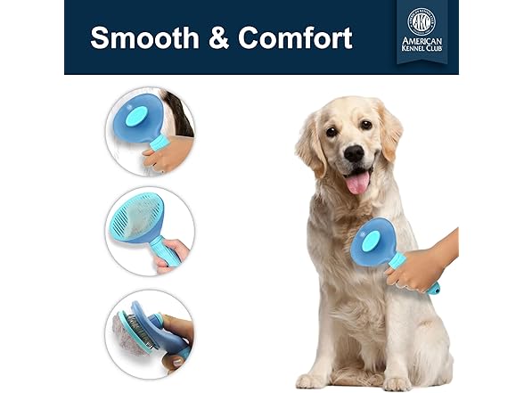AKC Self-Cleaning Grooming Slicker Brush