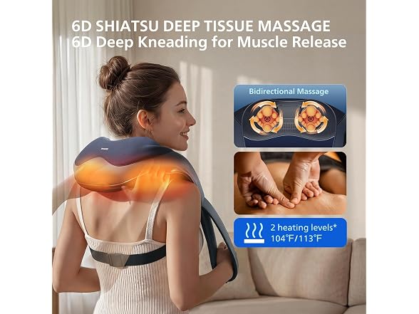 PHILIPS Cordless Shiatsu Massage Pillow
