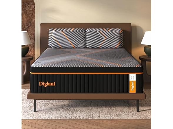 DIGLANT Queen Mattress, 14 Inch Plush Hybrid