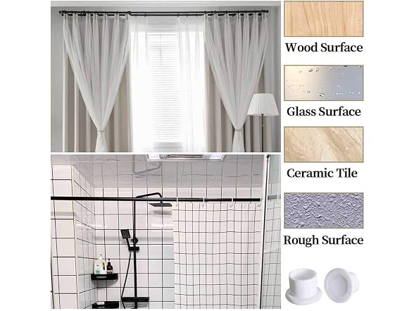 Room Divider Tension Curtain Rod For Windows