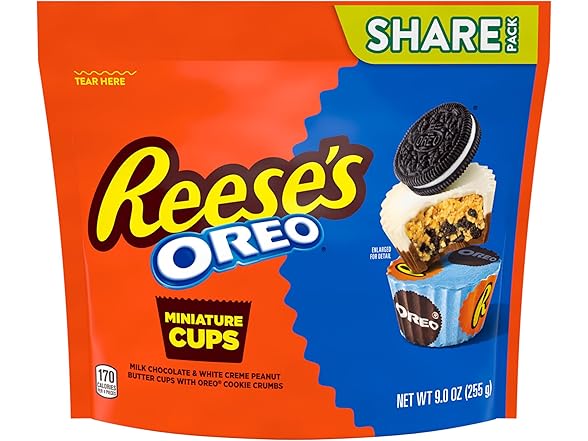 Reeses OREO Mini Milk Choc White Creme 9oz
