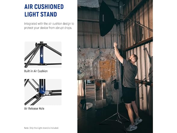 NEEWER 9.8ft Air Cushioned Light Stand (Black)