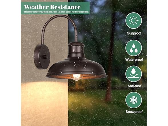 VerRon B0C6XFMJFG Barn Light Bronze 2-Pack