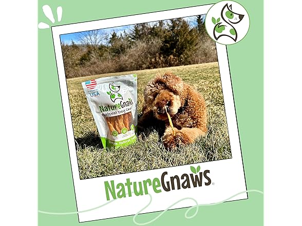 Nature Gnaws USA Turkey Tendons for Dogs 8 oz.