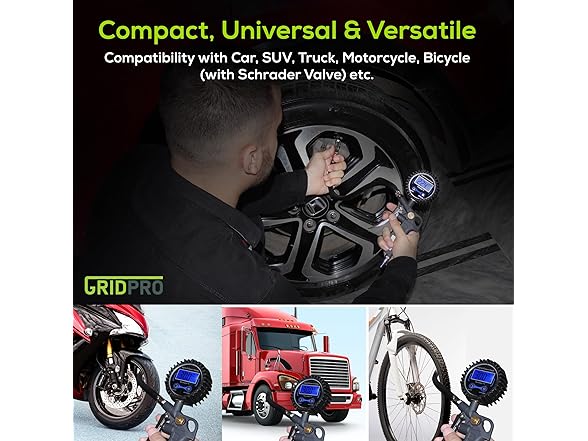 GRIDPRO GRIDPRO Digital Tire Pressure Gauge wit