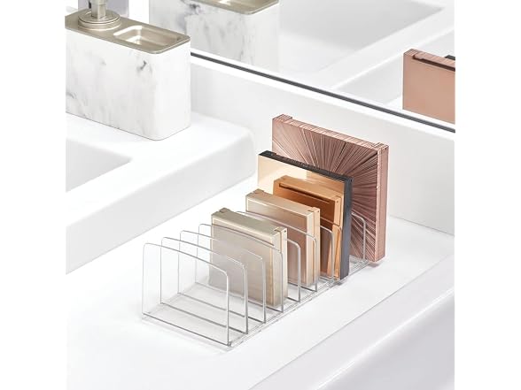 iDesign BPA-Free Plastic Divided Makeup Palette Cosmetic Organizer