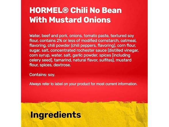 Hormel Coney Island Chili, No Bean with Mustard an