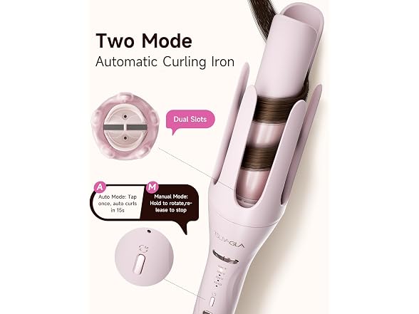 TSUYAGLA Pink 5 in 1 Automatic Curling Iron Set