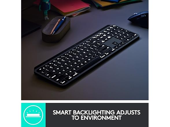 Logitech MX Keys Advanced Wireless Illuminated Keyboard for (Open Box)