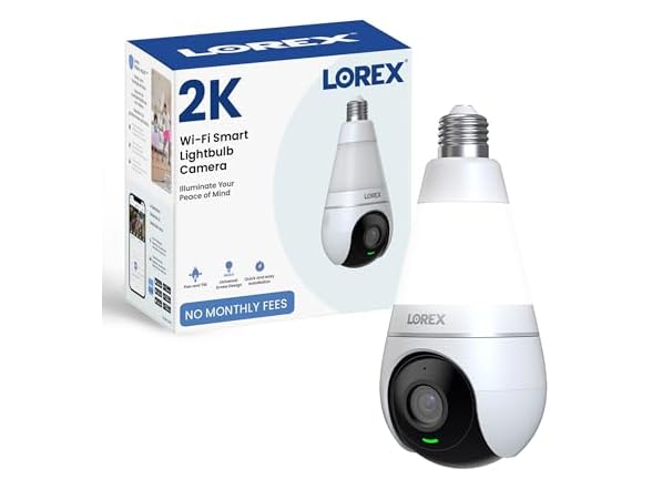 Lorex 2K Wi-Fi Smart Lightbulb Camera