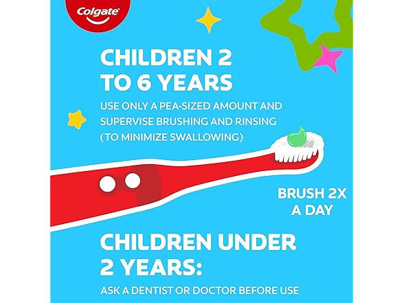 Colgate Kids Toothpaste with Fluoride, Anticavit