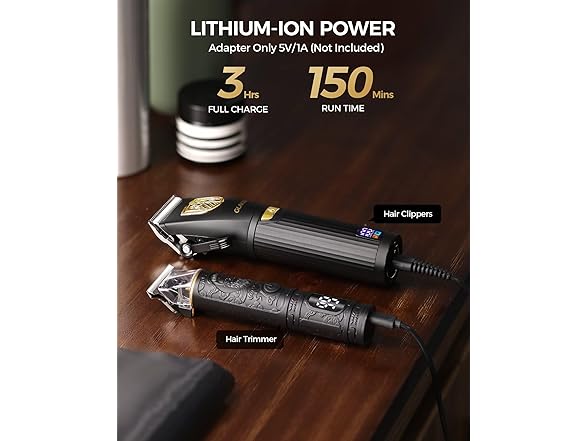 GLAKER Black Hair Clippers for Men