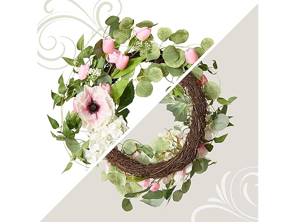 National Tree Company 22" Floral Artificial Spring Wreath