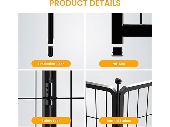 Healsmart 16 Panel 24" Dog Playpen