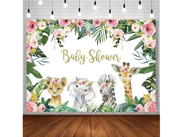 Mocsicka Safari Baby Shower Backdrop