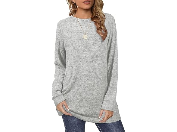 Agfiuytnl Women (XXL) Long Sleeve Crew Sweatshirts