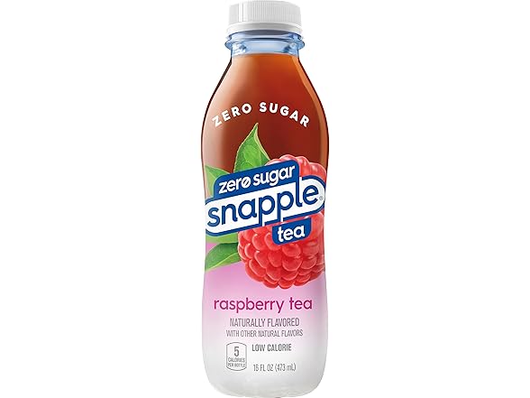 12PK Snapple Zero Sugar Raspberry Tea, 16 fl oz