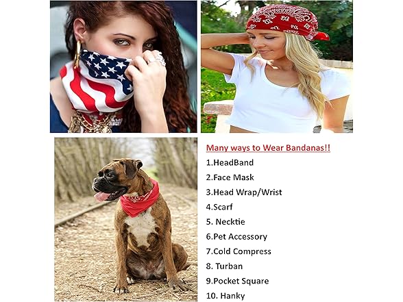 M.H.I. Solid Color 100% Cotton Bandanas