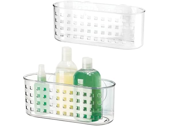 iDesign Hanging Suction Shower Caddy Basket