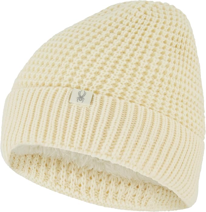 Spyder Womens Waffle Knit Ribbed Cuff Beanie - Gallery 8