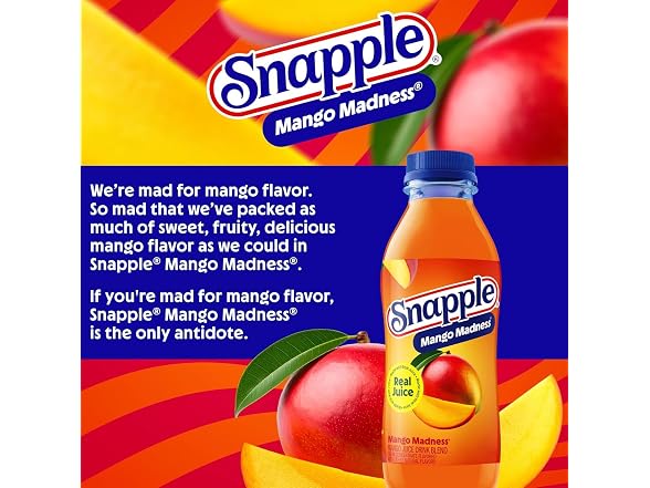 Snapple, Mango, , 16 Fl Oz