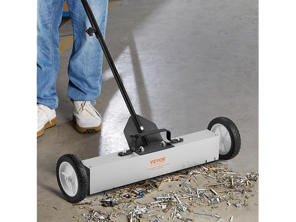 50Lbs Rolling Magnetic Sweeper with Wheels