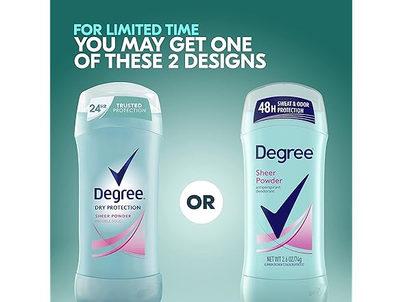 Degree Sheer Powder Deodorant, 2.6oz