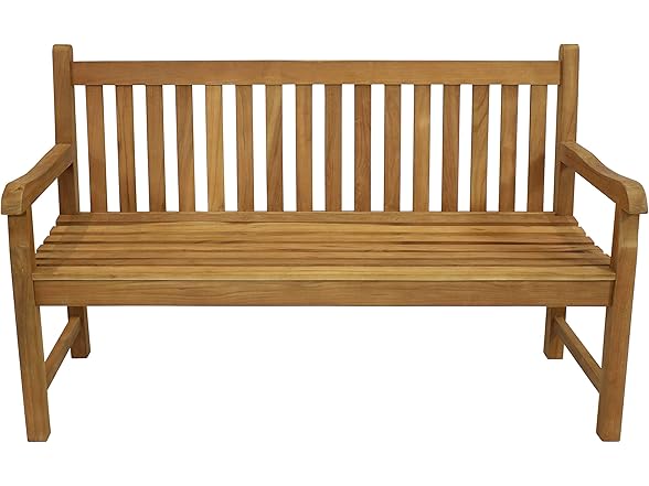 Sunnydaze 2-Person Outdoor Bench - Wood- Mission