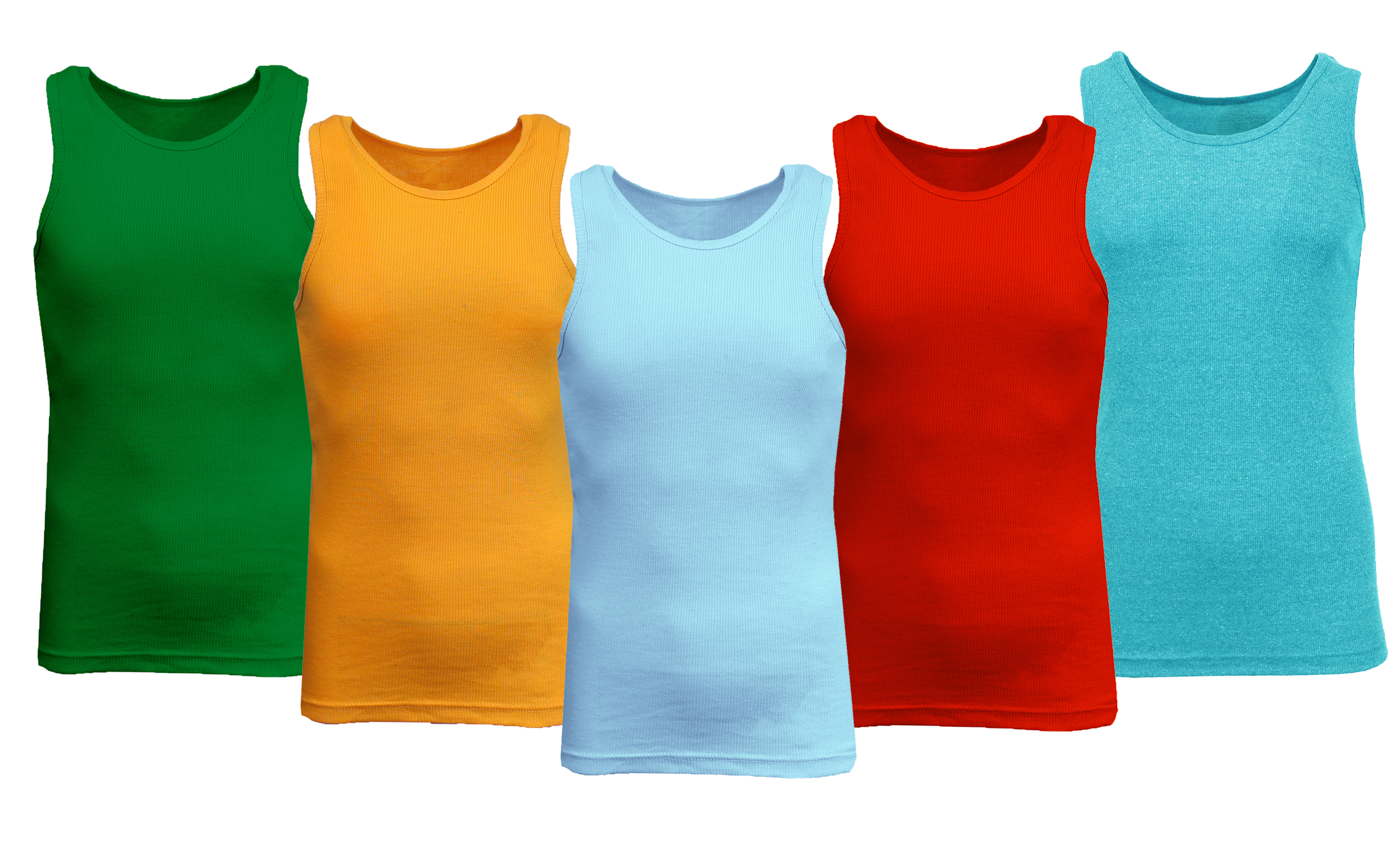 3 or 5PK Men's Heavyweight Ribbed Tank Top - Gallery 70