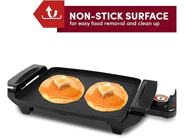 Elite Gourmet 10.5" Griddle, Black