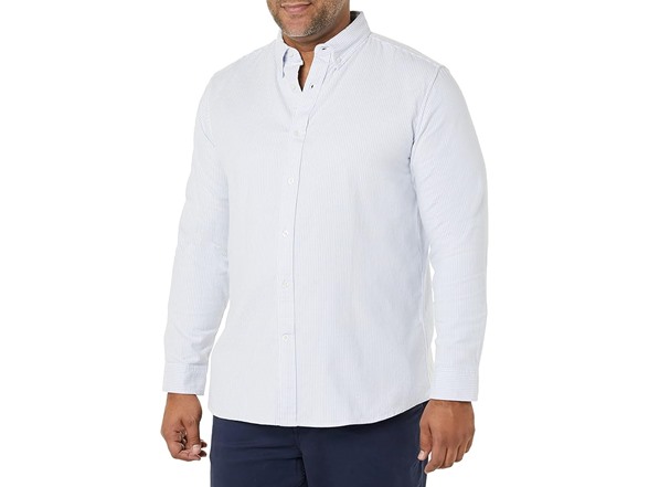 Powder Blue White Vertical Stripe