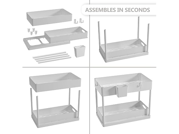 Under Sink Organizers and Storage White (1-Pack)