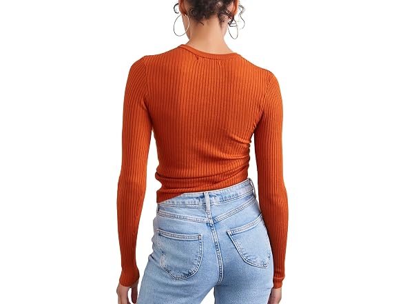 Forever 21 (M) Ribbed Ruched Drawstring Sweater