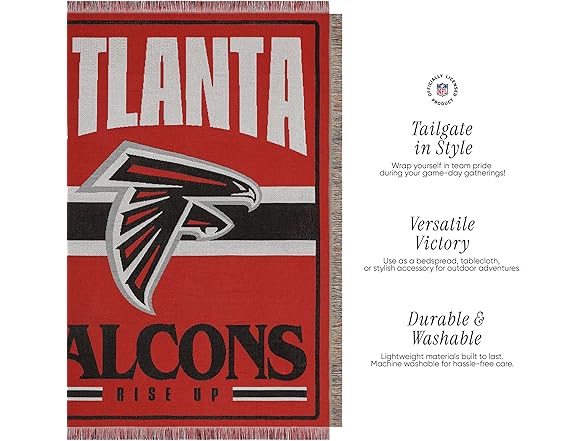 ATLANTA FALCONS Team Logo Woven Tapestry