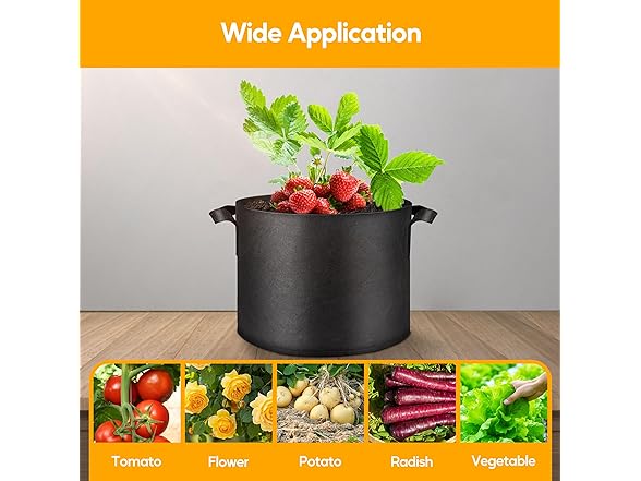 Simple Deluxe Grow Bags 5 Gallon 10 Pack