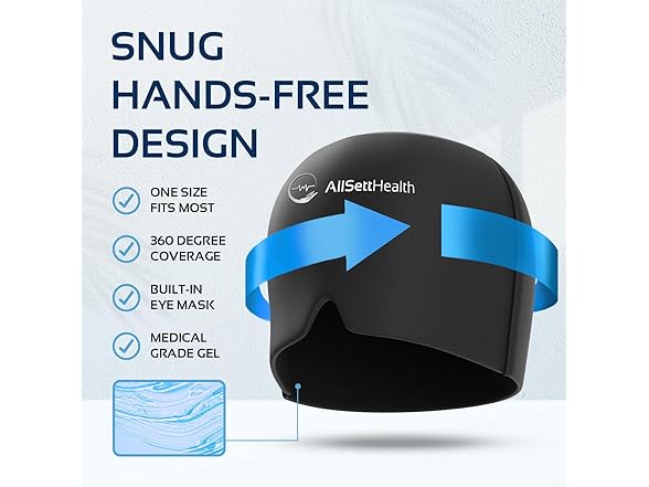 Migraine Relief Cap Ice Head Wrap Headac