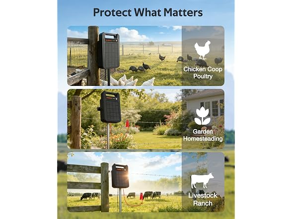PLOWIC Solar Electric Fence Charger