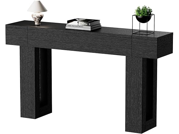 Black 63 Inch Long Console Table
