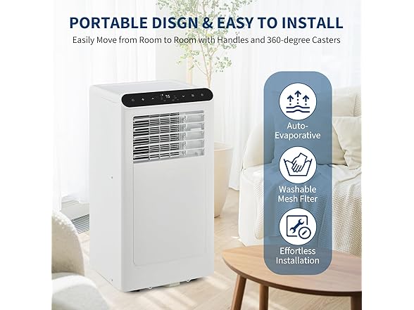 Vossfamul 10000BTU Portable Air Conditioners w/Rem