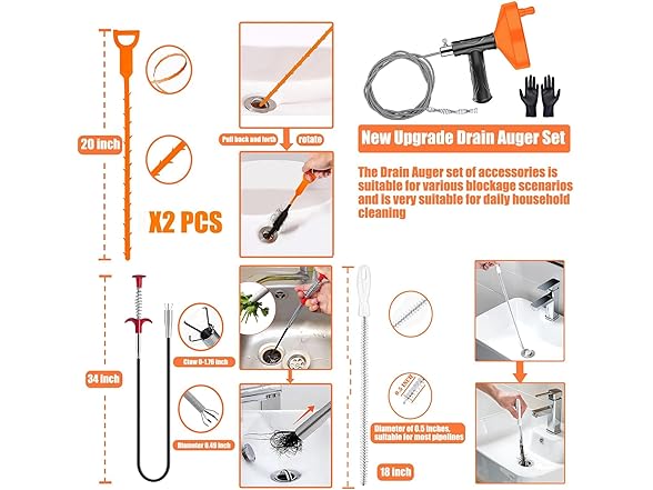 33' Bathroom Plumbing Snake