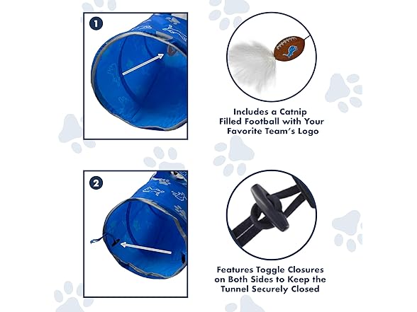 NFL Detroit Lions Cat Tunnel Tube Toy