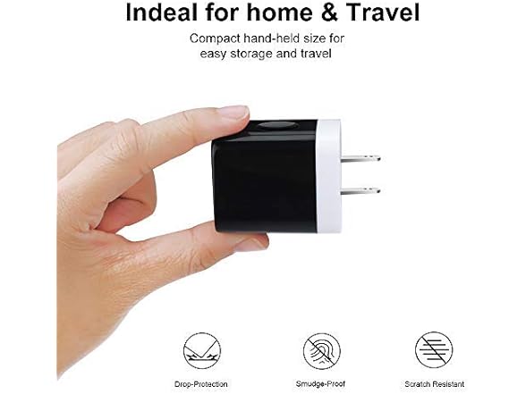 Sicodo 2pk USB Wall Charger, 3-Port