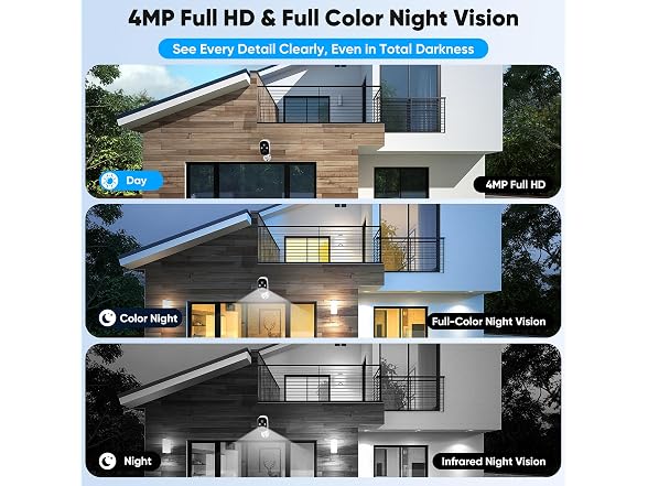 Nikoglly 2 Pack Wireless Outdoor Security Cameras