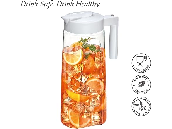 Amazing Abby - Slim - Tritan Pitcher (64 oz), Dish