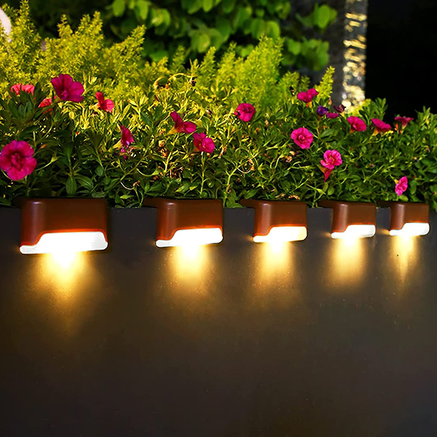 8-Pk Solar LED Deck & Step Lights- Choose Color - Gallery 45